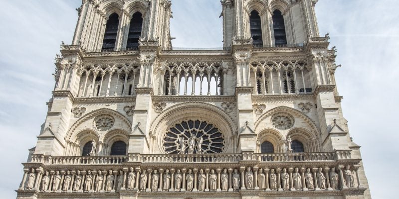 the front of Notre Dame